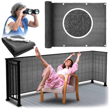 Osłona balkonowa PE 0,8x5m c. szary