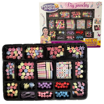 Zestaw do robienia bransoletek koraliki dodatki