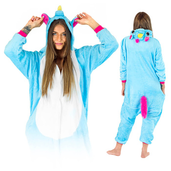 Niebieski różowy pegaz Kigurumi Onesie
