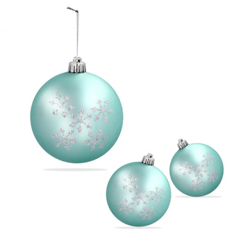 Komplet 6 bombek 8cm mięta