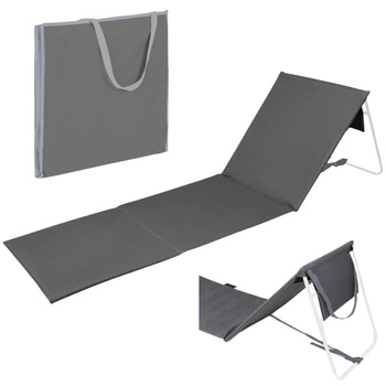 Leżak plażowy szary
