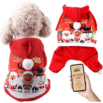 Ubranko dla psa sweterek święta rozmiar L