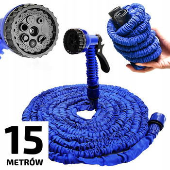 Wąż rozciągliwy 15m - niebieski