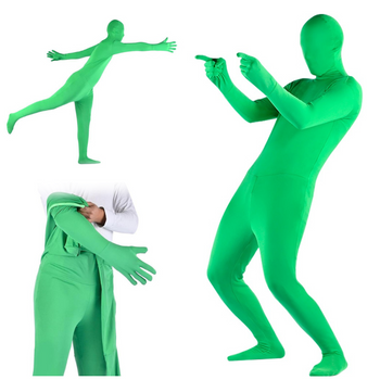 Niewidzialny zielony kostium green screen