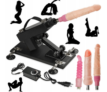 Sex maszyna wibrator zestaw 3x dildo