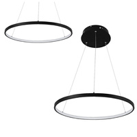 Lampa wisząca żyrandol okręgi obręcz ring LED 80cm