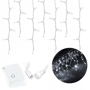 Zewnęrzne lampki świateczne sople 500LED 19m