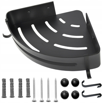 Półka łazienkowa narożna - czarna