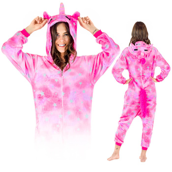 Kigu Onesie piżama pegaz różowy gwiazdki