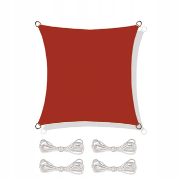 Żagiel przeciwsłoneczny 4x4 - ciemny czerwony