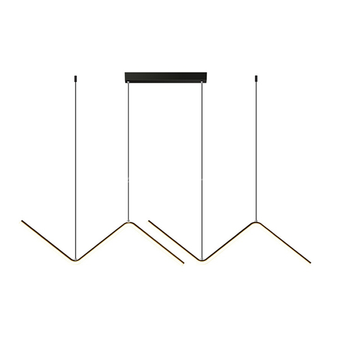 Nowoczesna lampa wisząca zygzak LED czarna