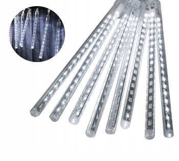 Padający śnieg 192 LED meteory lampki sople 3D