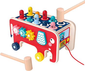 Drewniana kostka edukacyjna wbijak