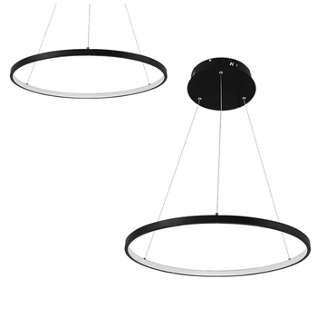 Lampa wisząca żyrandol okręgi obręcz ring LED 80cm
