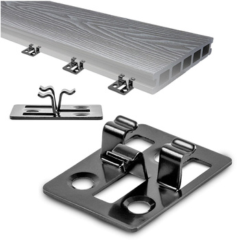 Klips metalowy do montażu desek tarasowych do legarów 50szt