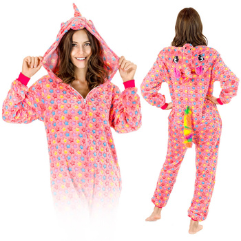 Kigurumi onesie piżama jednorożec różowe gwiazdy