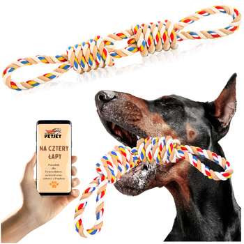 Duży Szarpak dla psa kolorowy