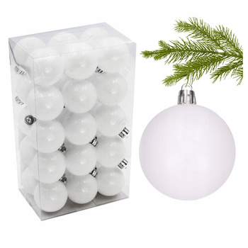 Bombki choinkowe 30szt 3cm białe