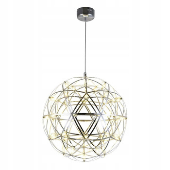 Lampa żyrandol kula LED srebrna druty metal 30cm