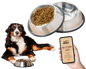 Miska dla Psa kota duża metalowa antypoślizgowa